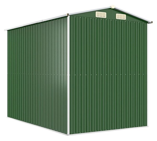 Zahradní kůlna zelená 192x274x223 cm pozinkovaná ocel 3147428