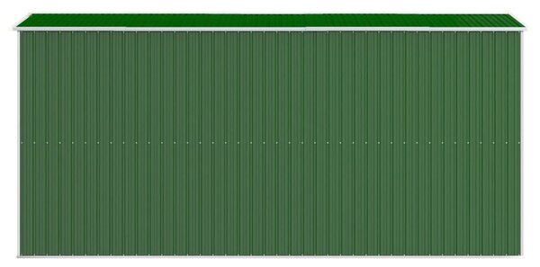 Zahradní kůlna zelená 192x440x223 cm pozinkovaná ocel 3147430