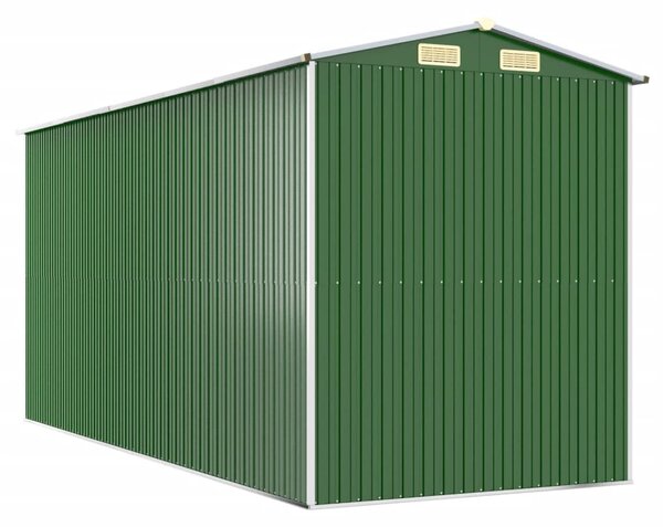 Zahradní kůlna zelená 192x440x223 cm pozinkovaná ocel 3147430