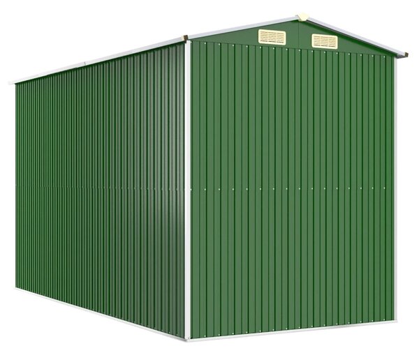 Zahradní kůlna zelená 192x357x223 cm pozinkovaná ocel 3147429