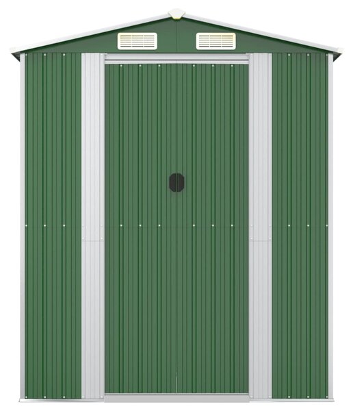 Zahradní kůlna zelená 192x772x223 cm pozinkovaná ocel 3147434