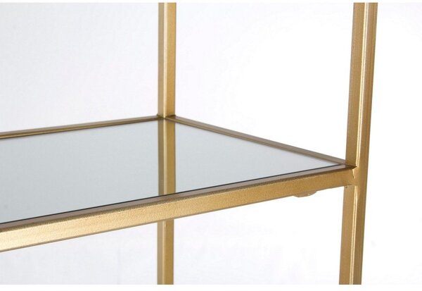 Ocelová knihovna ve zlaté barvě 66x176x25,5 cm Elenor – Bizzotto