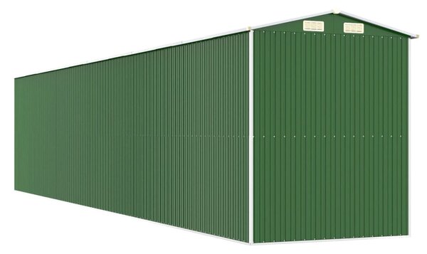 Zahradní kůlna zelená 192x938x223 cm pozinkovaná ocel 3147436