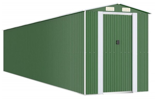 Zahradní kůlna zelená 192x1021x223 cm pozinkovaná ocel 3147437