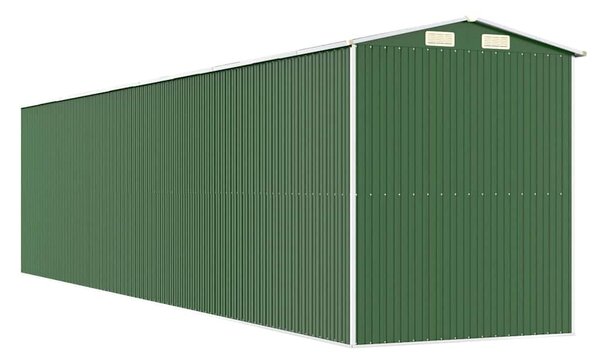 Zahradní kůlna zelená 192x855x223 cm pozinkovaná ocel 3147435