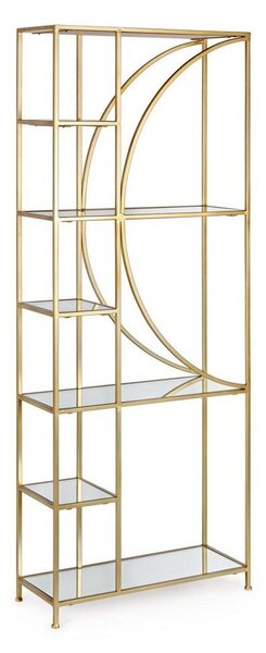 Ocelová knihovna ve zlaté barvě 66x176x25,5 cm Elenor – Bizzotto