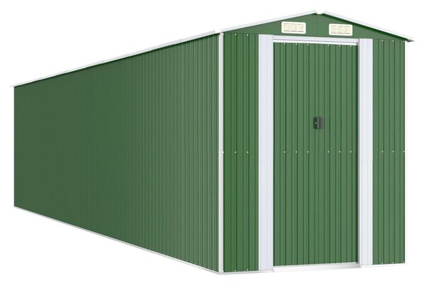 Zahradní kůlna zelená 192x938x223 cm pozinkovaná ocel 3147436