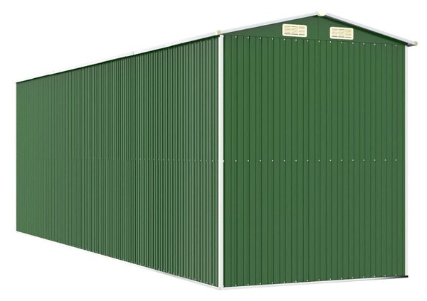 Zahradní kůlna zelená 192x606x223 cm pozinkovaná ocel 3147432