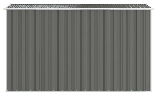 Zahradní kůlna světle šedá 192 x 357 x 223 cm pozinkovaná ocel 3147440