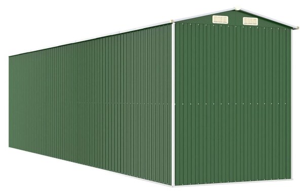 Zahradní kůlna zelená 192x772x223 cm pozinkovaná ocel 3147434
