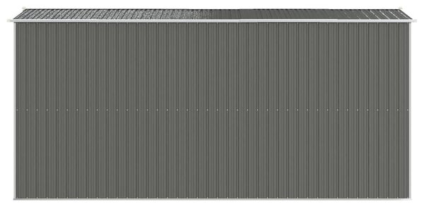 Zahradní kůlna světle šedá 192 x 440 x 223 cm pozinkovaná ocel 3147441