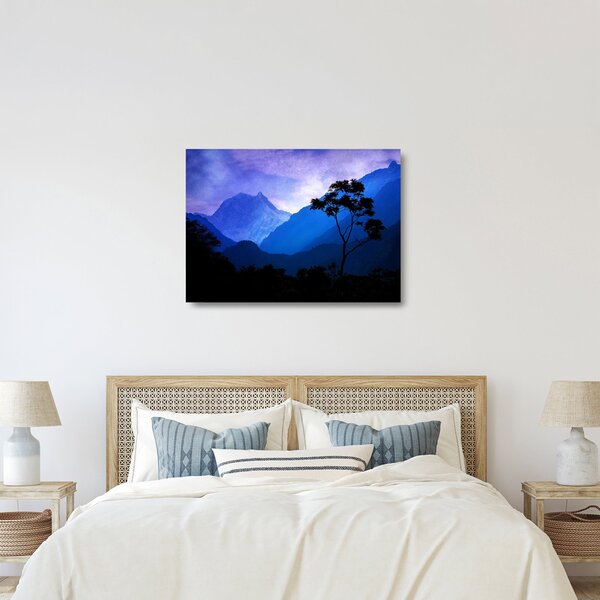 Skleněný obraz - Noční nebe v Nepálu (70x50 cm)