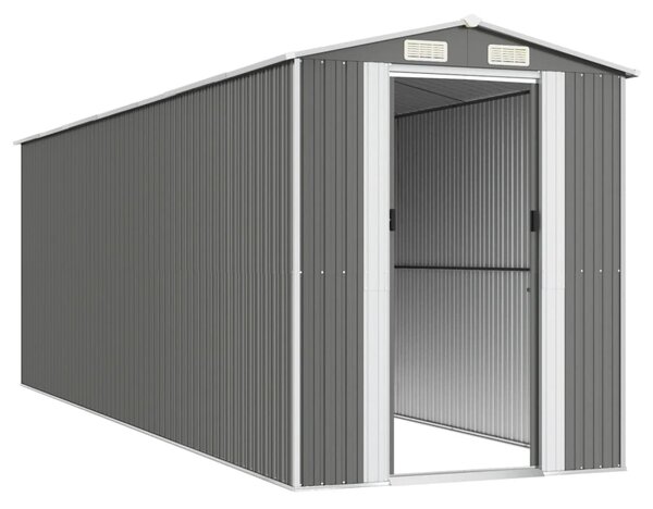 Zahradní kůlna světle šedá 192 x 606 x 223 cm pozinkovaná ocel 3147443