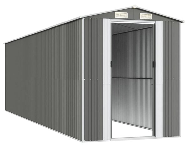 Zahradní kůlna světle šedá 192 x 689 x 223 cm pozinkovaná ocel 3147444