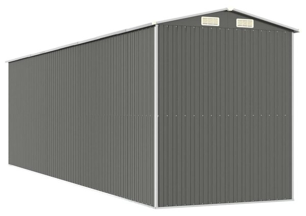 Zahradní kůlna světle šedá 192 x 689 x 223 cm pozinkovaná ocel 3147444