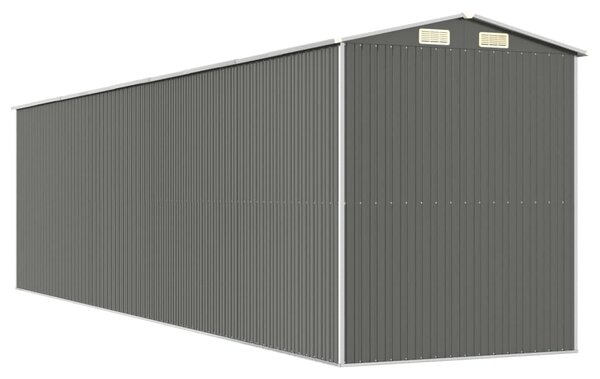 Zahradní kůlna světle šedá 192 x 772 x 223 cm pozinkovaná ocel 3147445