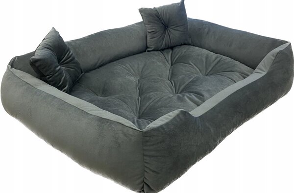 Pelíšek pro psa SUPPLIES VELVET Velikost M 70x60 - šedý