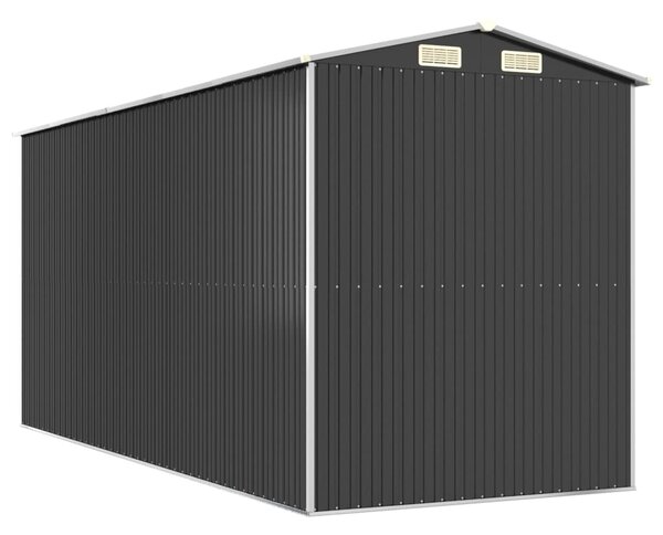 Zahradní kůlna antracitová 192 x 440 x 223 cm pozinkovaná ocel 3147452