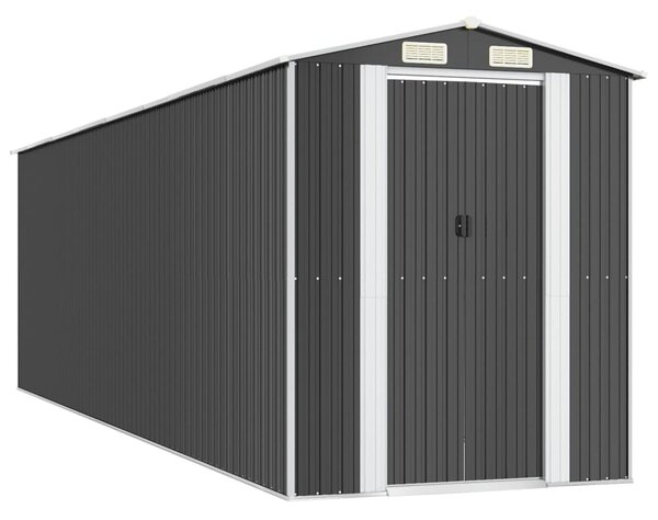Zahradní kůlna antracitová 192 x 689 x 223 cm pozinkovaná ocel 3147455
