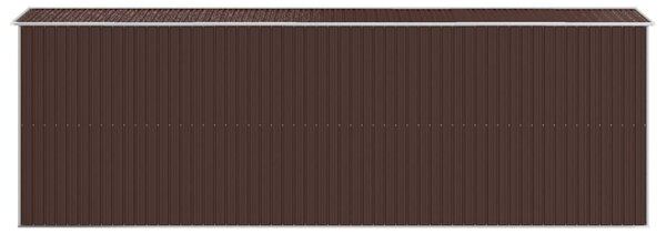 Zahradní kůlna tmavě hnědá 192 x 606 x 223 cm pozinkovaná ocel 3147465