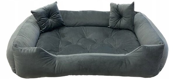 Pelíšek pro psa SUPPLIES VELVET Velikost M 70x60 - šedý