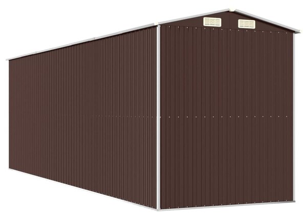 Zahradní kůlna tmavě hnědá 192 x 606 x 223 cm pozinkovaná ocel 3147465