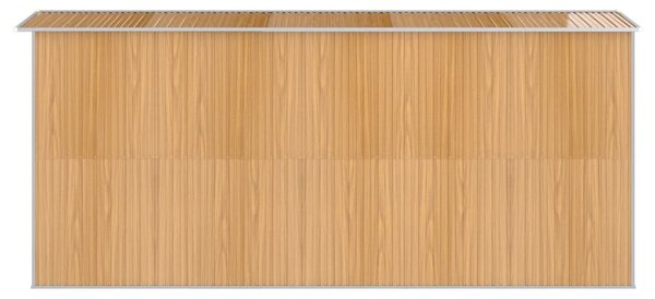 Zahradní kůlna světle hnědá 192x440x223 cm pozinkovaná ocel 3147474