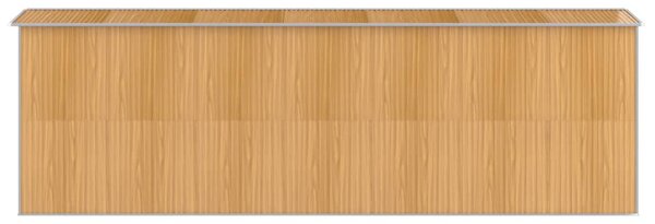 Zahradní kůlna světle hnědá 192x606x223 cm pozinkovaná ocel 3147476