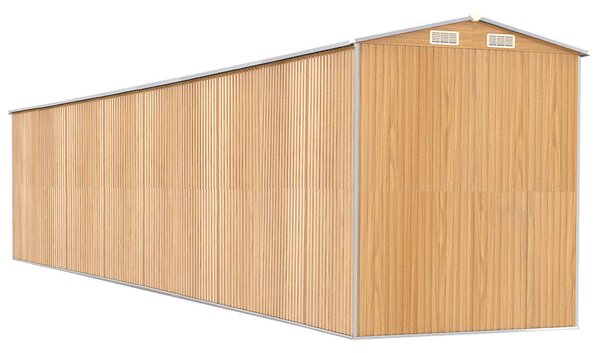 Zahradní kůlna světle hnědá 192x1021x223 cm pozinkovaná ocel 3147481
