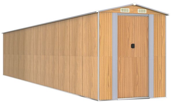 Zahradní kůlna světle hnědá 192x1021x223 cm pozinkovaná ocel 3147481