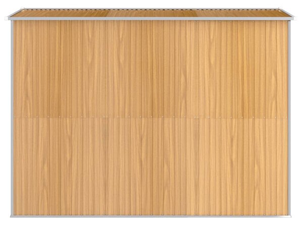 Zahradní kůlna světle hnědá 192x274x223 cm pozinkovaná ocel 3147472