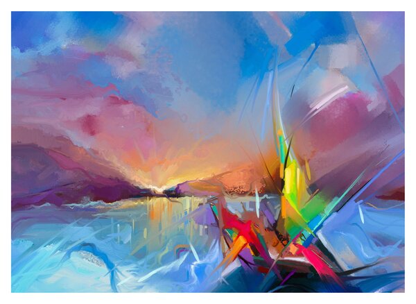 Skleněný obraz - Západ slunce (70x50 cm)