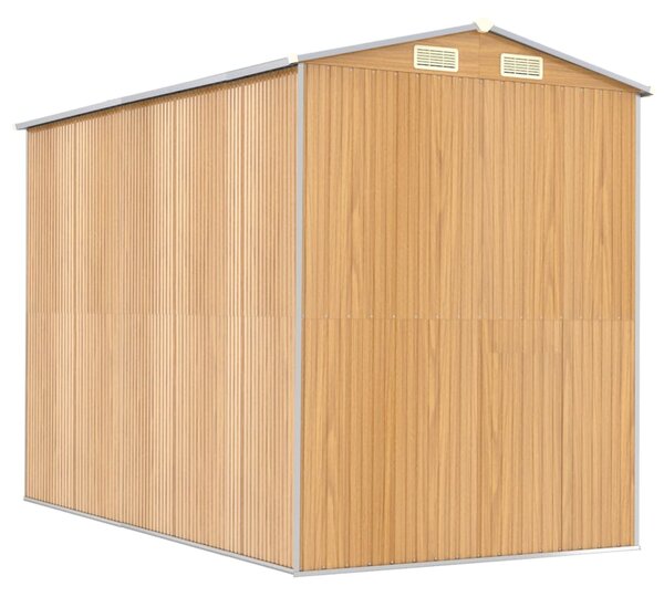 Zahradní kůlna světle hnědá 192x274x223 cm pozinkovaná ocel 3147472
