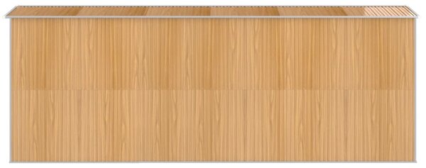 Zahradní kůlna světle hnědá 192x523x223 cm pozinkovaná ocel 3147475