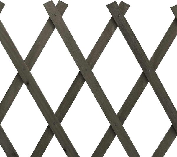 Zahradní trelážový plot šedý 120 x 60 cm masivní jedle 314823