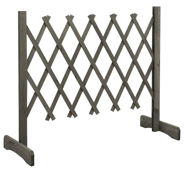 Zahradní trelážový plot šedý 120 x 60 cm masivní jedle 314823
