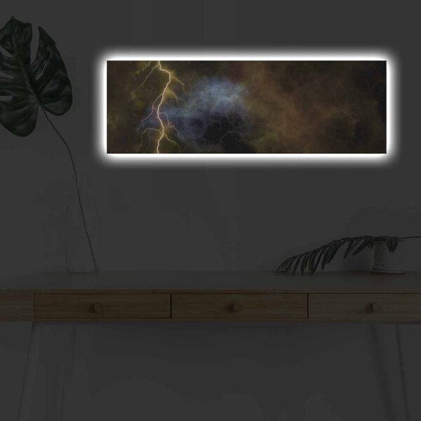 Wallity Obraz s LED osvětlením NOČNÍ BLESK 53 30 x 90 cm