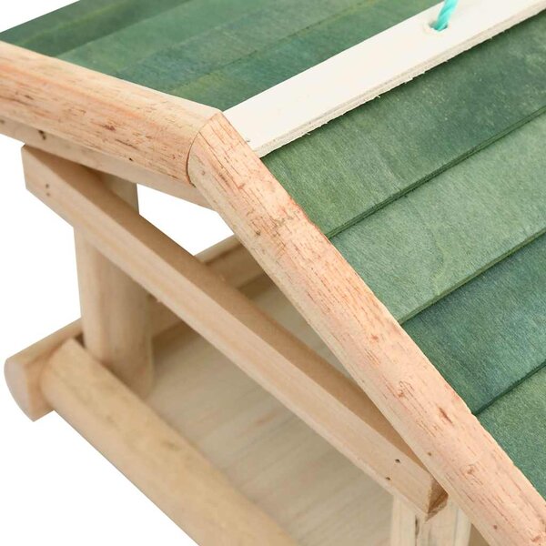 Krmítko pro ptáky masivní dřevo 35 x 29,5 x 21 cm 314819