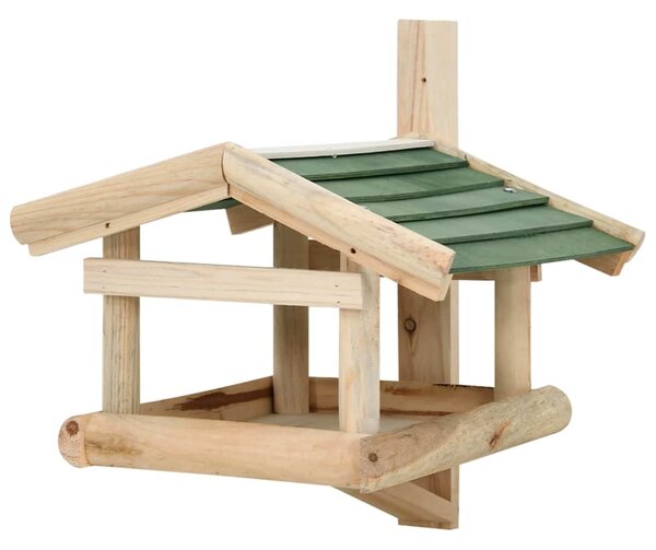 Krmítko pro ptáky masivní dřevo 35 x 29,5 x 21 cm 314818