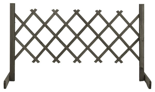 Zahradní trelážový plot šedý 120 x 60 cm masivní jedle 314823