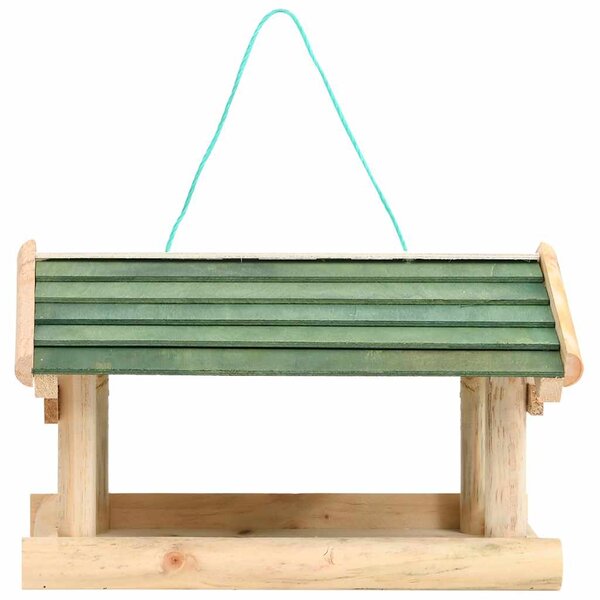 Krmítko pro ptáky masivní dřevo 35 x 29,5 x 21 cm 314819