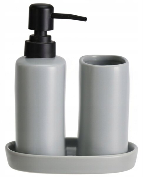 Sada koupelnových doplňků Bathroom Solutions 3dílná šedá