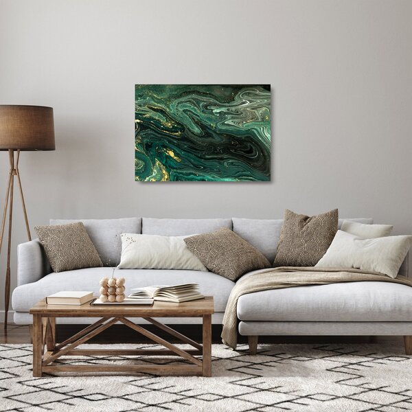 Skleněný obraz - Zelený mramor (70x50 cm)