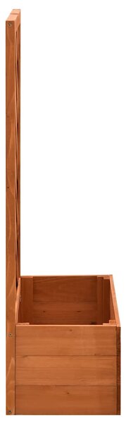 Zahradní truhlík s treláží oranžový 50x25x90 cm masivní jedle 314830