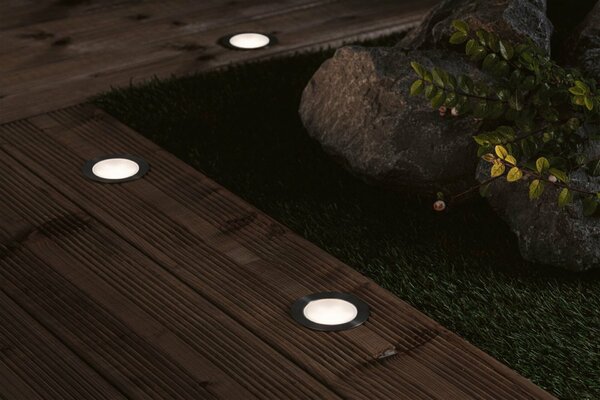 PAULMANN Plug & Shine LED zemní svítidlo Smart Home Zigbee Floor RGBW samostatné svítidlo IP67 RGBW 2W ocel 947.51