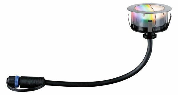 PAULMANN Plug & Shine LED zemní svítidlo Smart Home Zigbee Floor RGBW samostatné svítidlo IP67 RGBW 2W ocel 947.51