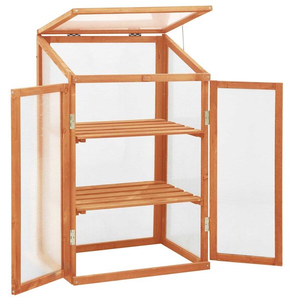 Skleník 60 x 45 x 100 cm jedlové dřevo 314848