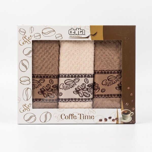Froté utěrky na nádobí Coffe Time set 3 ks
