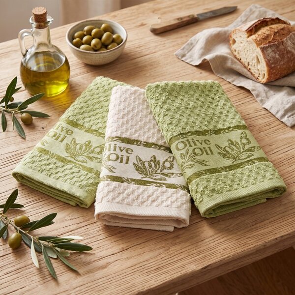 Froté utěrky na nádobí Olive Oil set 3 ks