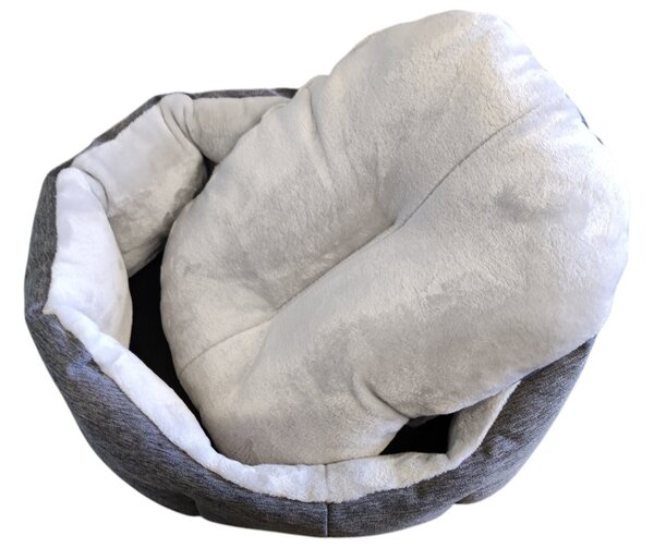Pelech pro domácí mazlíčky - tmavě šedý / světle šedý - 45 x 30 cm